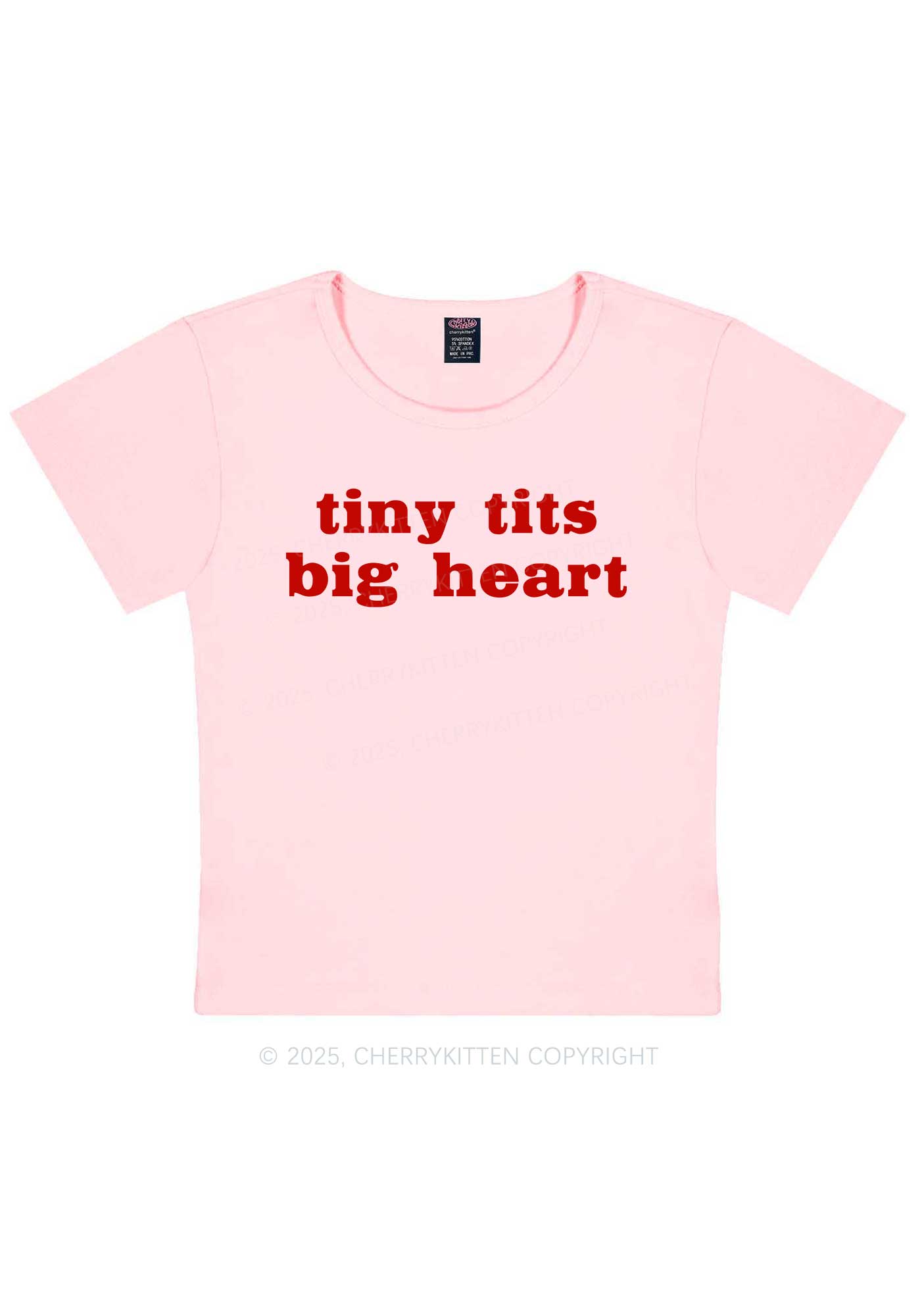 Tiny Txts Big Heart Y2K Baby Tee Cherrykitten