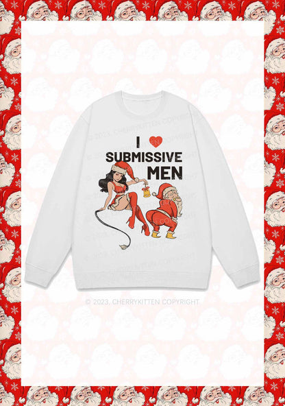 I Love S Men Christmas Y2K Sweatshirt Cherrykitten