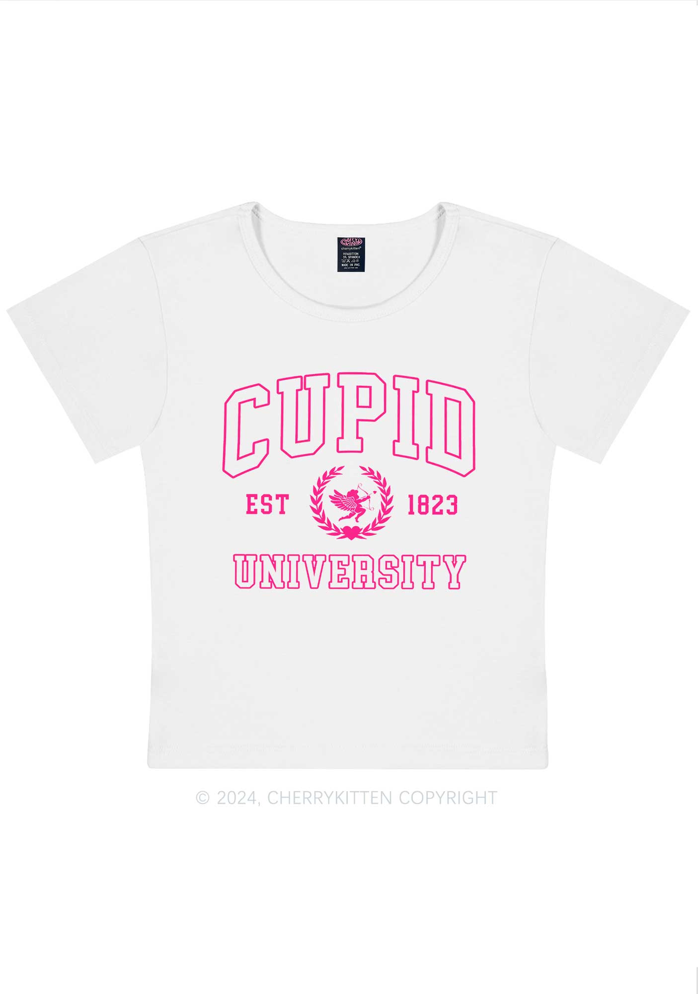 Cupid University Y2K Valentine's Day Baby Tee Cherrykitten