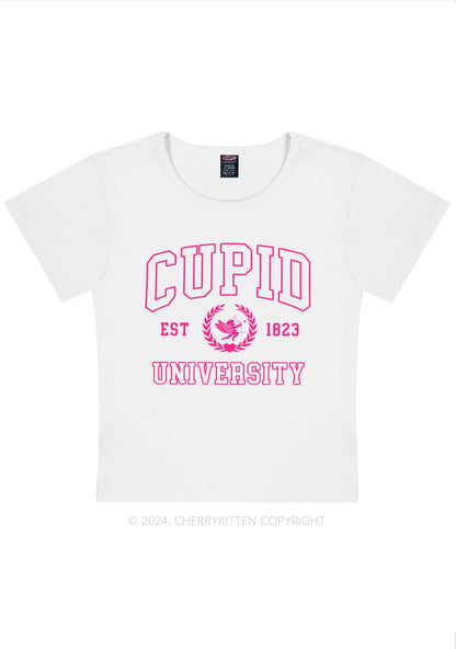 Cupid University Y2K Valentine's Day Baby Tee Cherrykitten