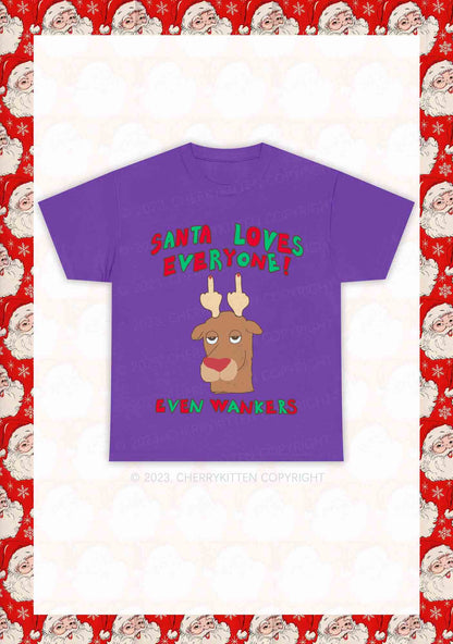 Santa Loves Everyone Christmas Y2K Chunky Shirt Cherrykitten