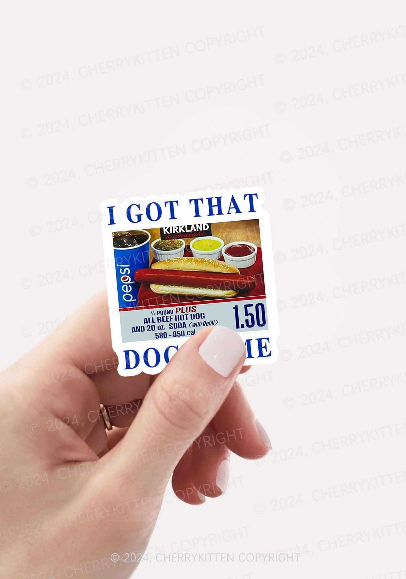 I Got That Hot Dog In Me 1Pc Y2K Sticker Cherrykitten