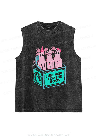 Halloween Here For Boos Y2K Washed Tank Cherrykitten