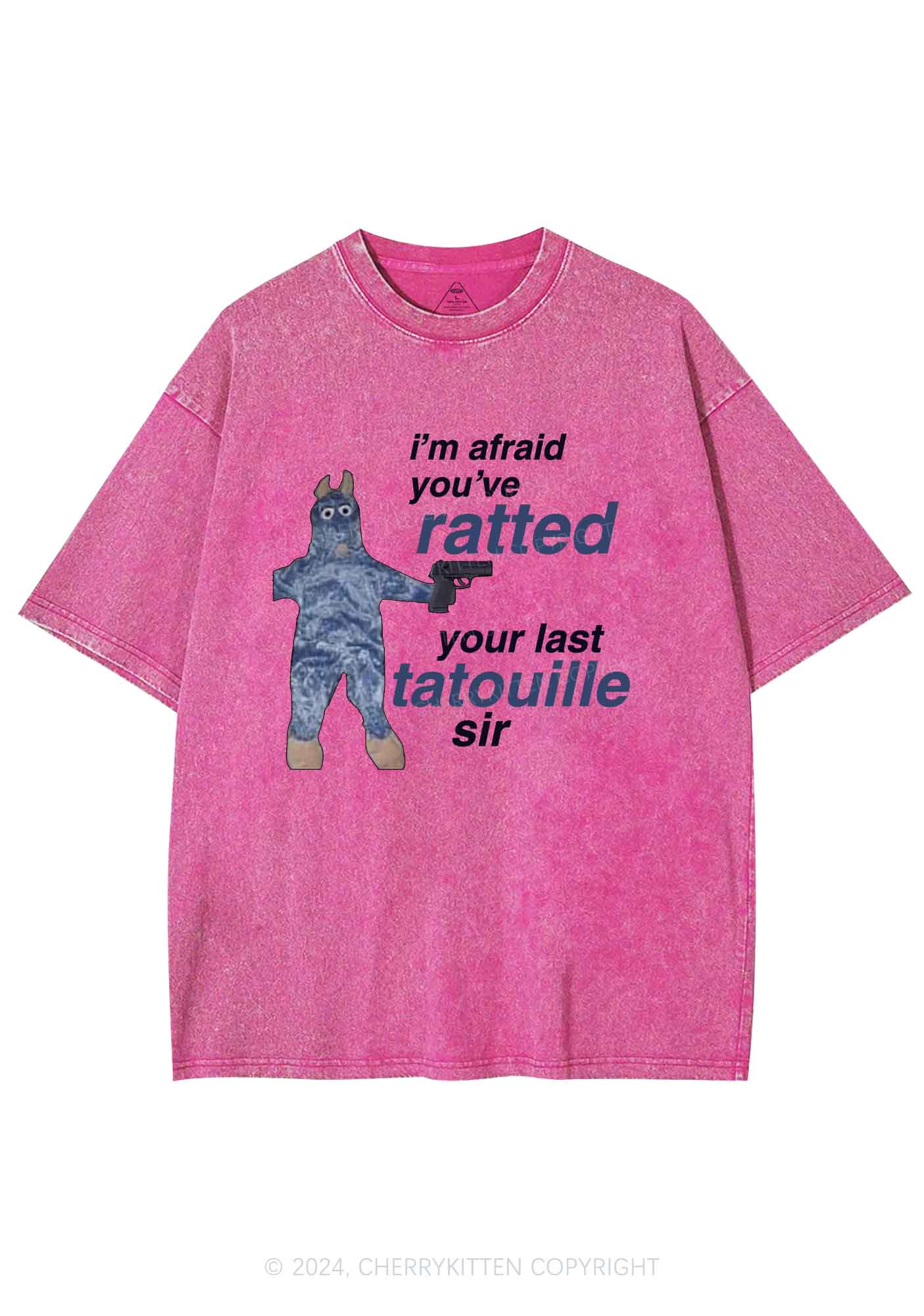 Ratted Last Tatouille Y2K Washed Tee Cherrykitten