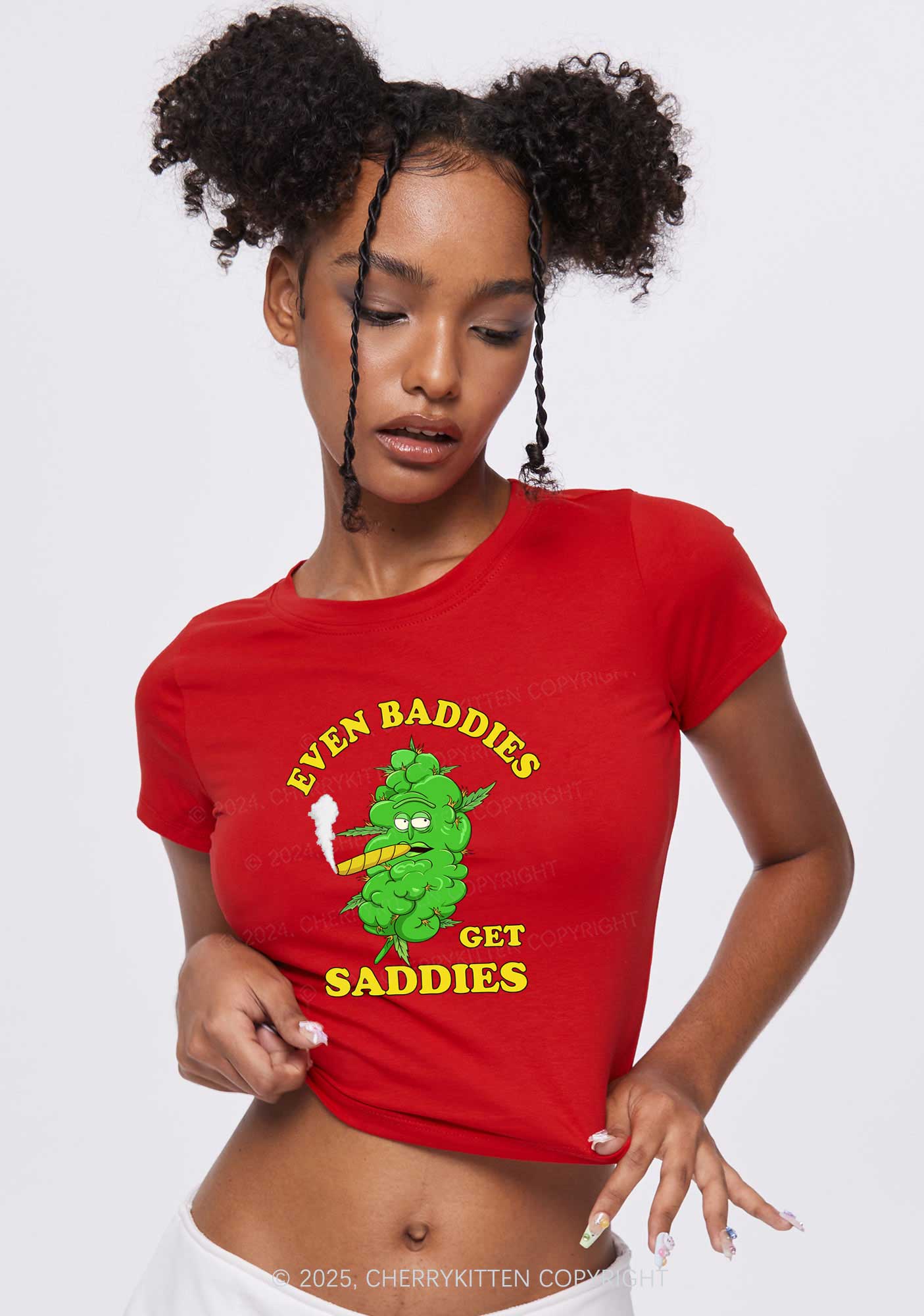 Baddie Smoker Y2K Baby Tee Cherrykitten