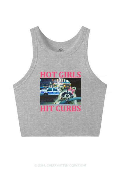 Hot Girls Hit Curbs Y2K Crop Tank Top Cherrykitten