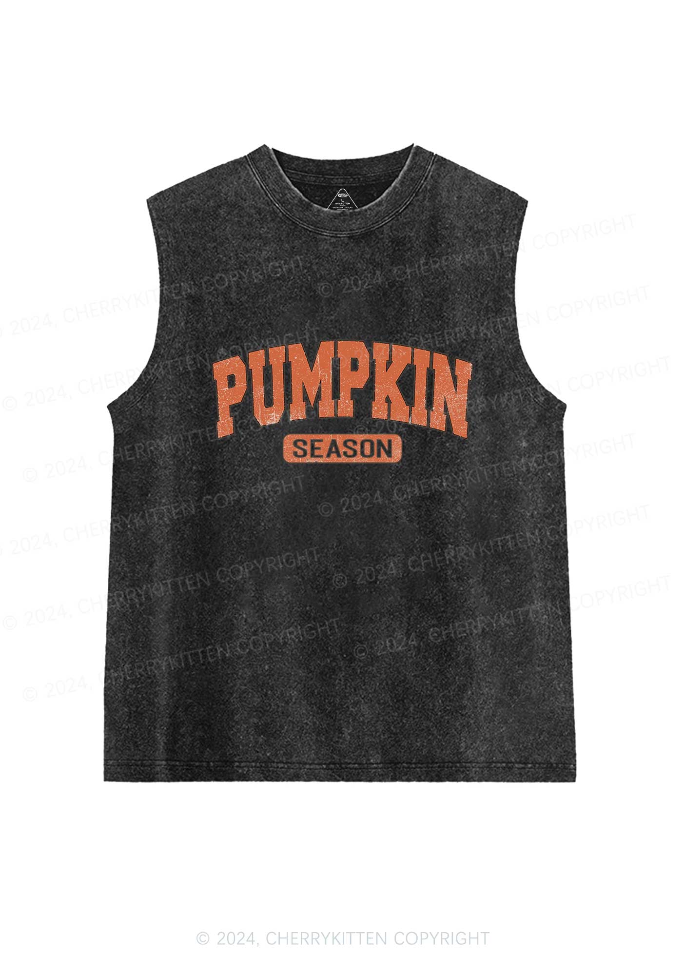 Halloween Pumpkin Season Y2K Washed Tank Cherrykitten