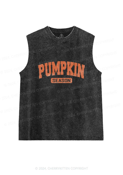 Halloween Pumpkin Season Y2K Washed Tank Cherrykitten