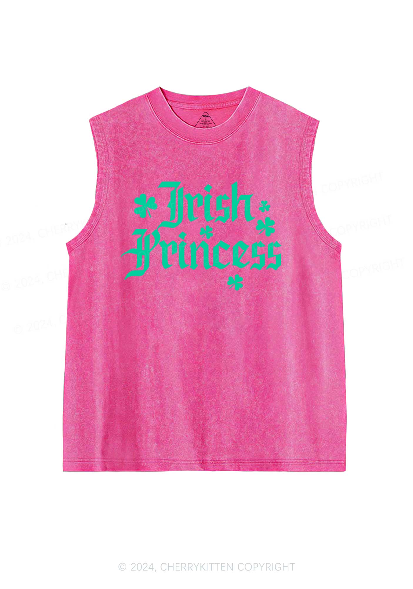 Irish Princess St Patricks Y2K Washed Tank Cherrykitten