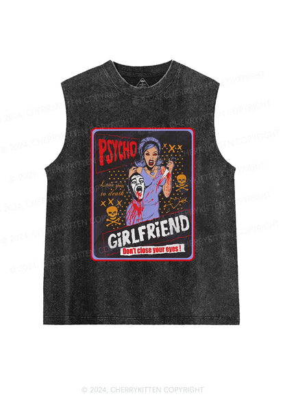 Halloween Psycho Girlfriend Y2K Washed Tank Cherrykitten