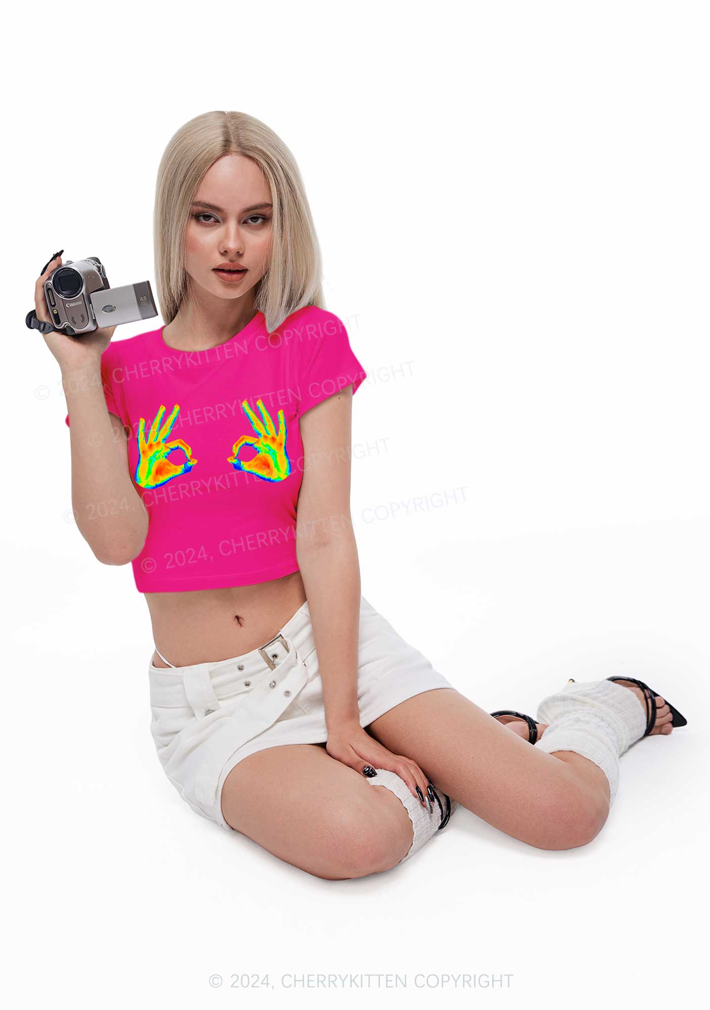 Thermal Ok Y2K Baby Tee Cherrykitten