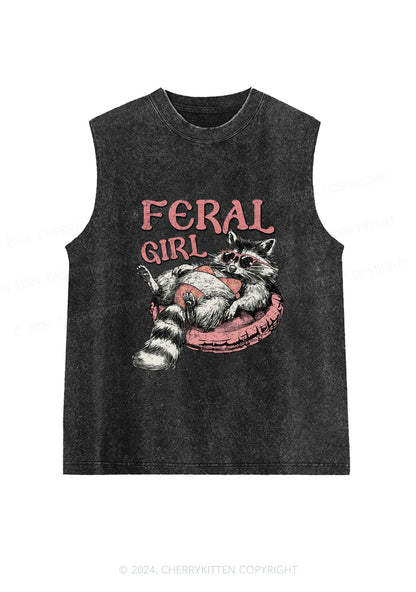 Feral Girl Y2K Washed Tank Cherrykitten