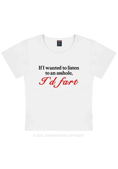 I'd Fart Y2K Baby Tee Cherrykitten