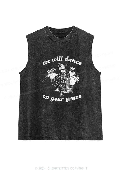 Dance On Your Grave Y2K Washed Tank Cherrykitten