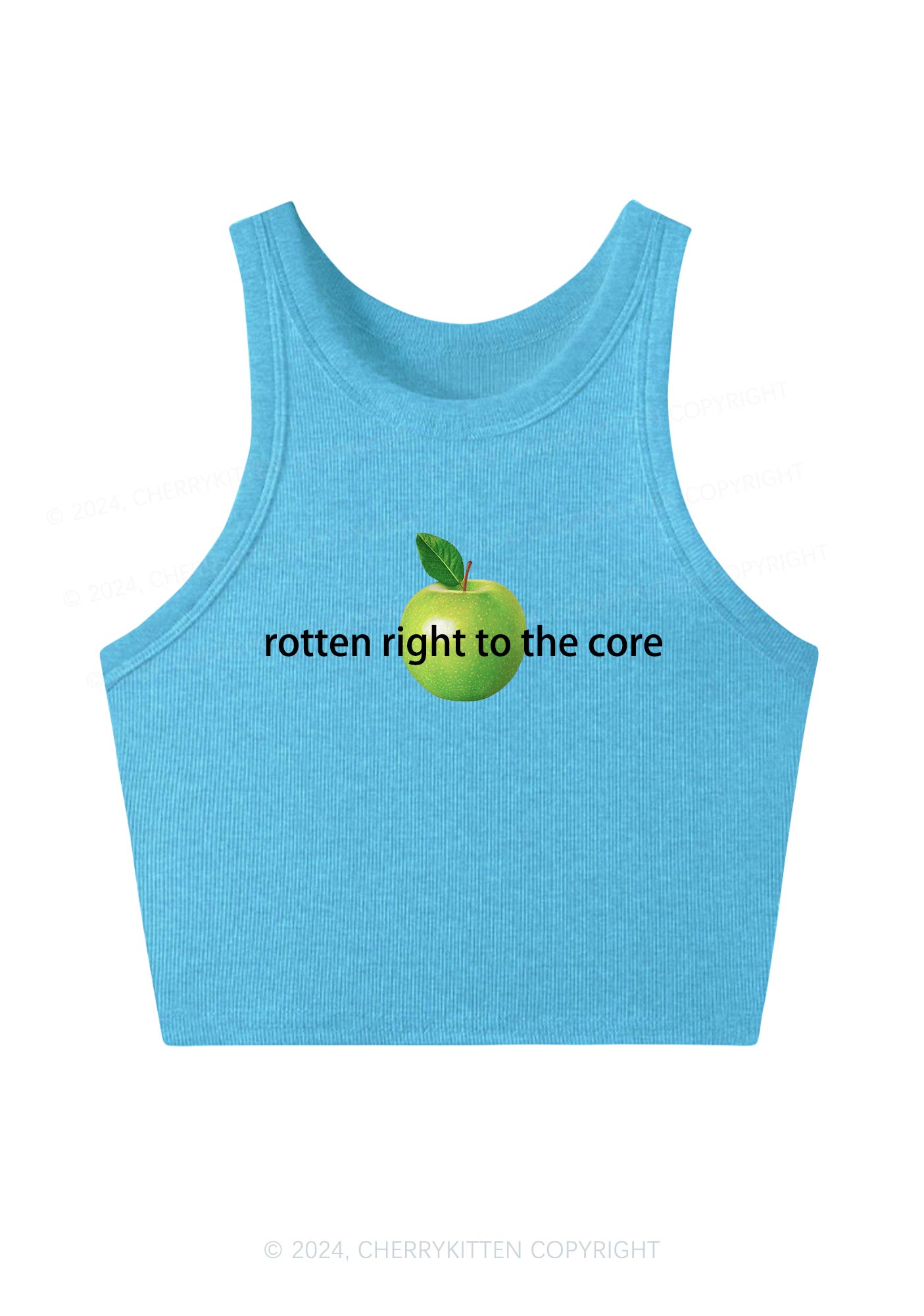 Rotten Right To The Core Y2K Crop Tank Top Cherrykitten