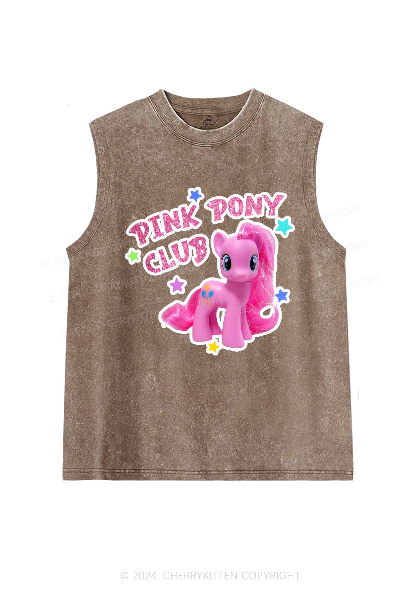 Pink Pony Y2K Washed Tank Cherrykitten