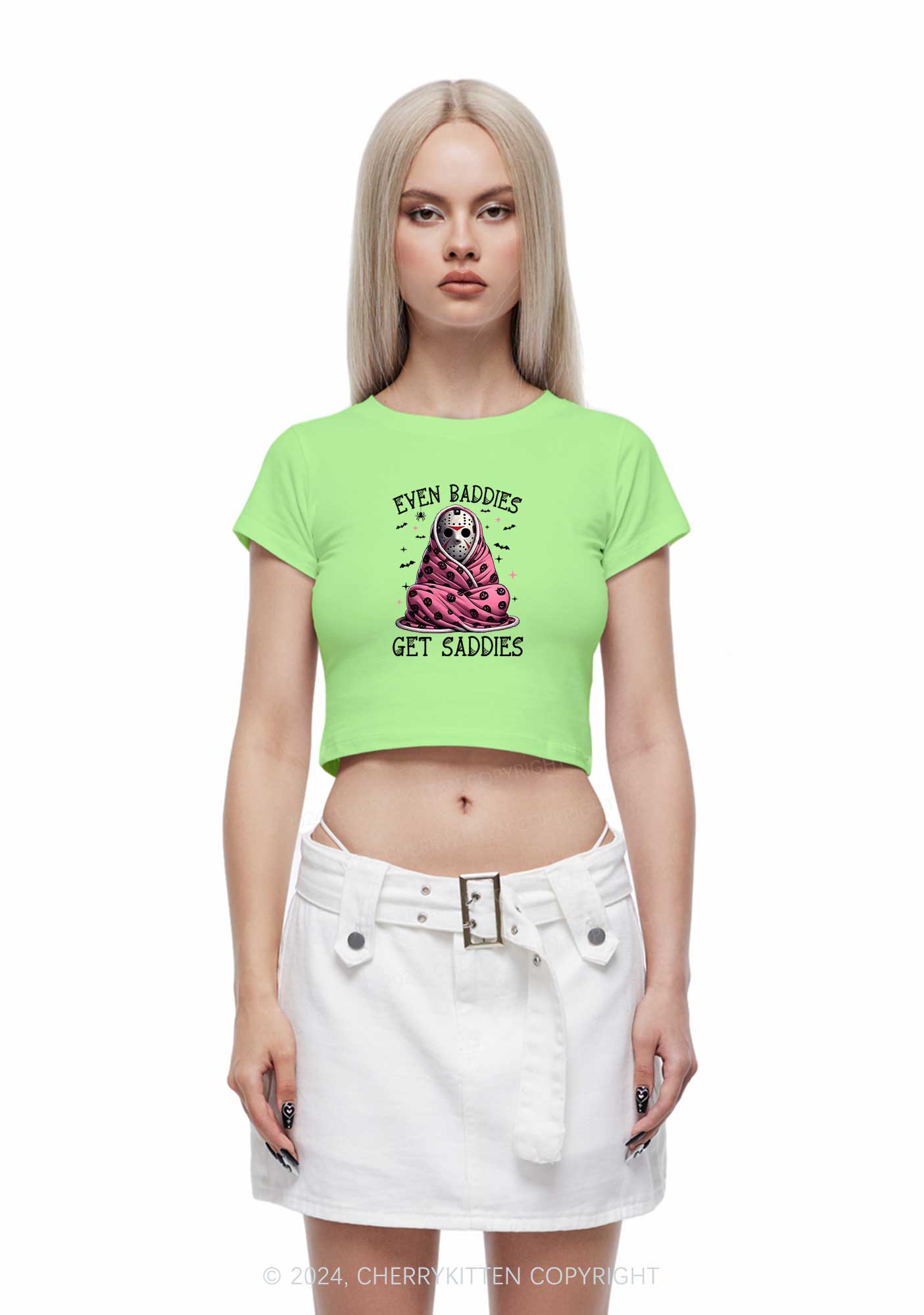 Halloween Baddies Y2K Baby Tee Cherrykitten