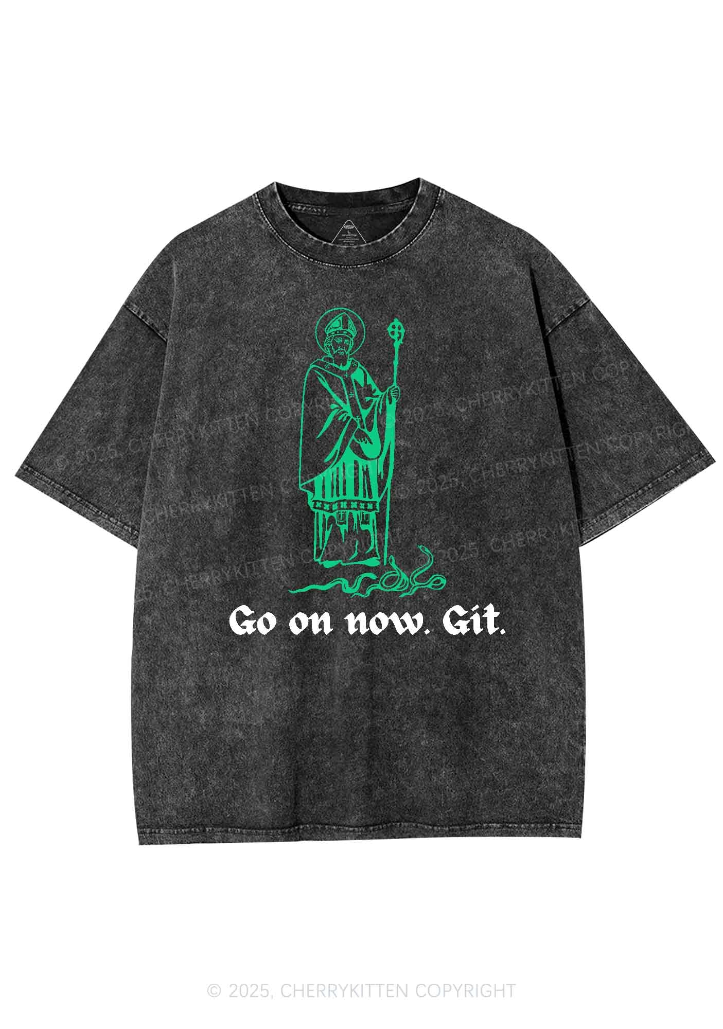 Go On Now Git St St Patricks Y2K Washed Tee Cherrykitten