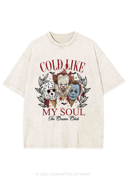 Halloween Cold Like My Soul Y2K Washed Tee Cherrykitten