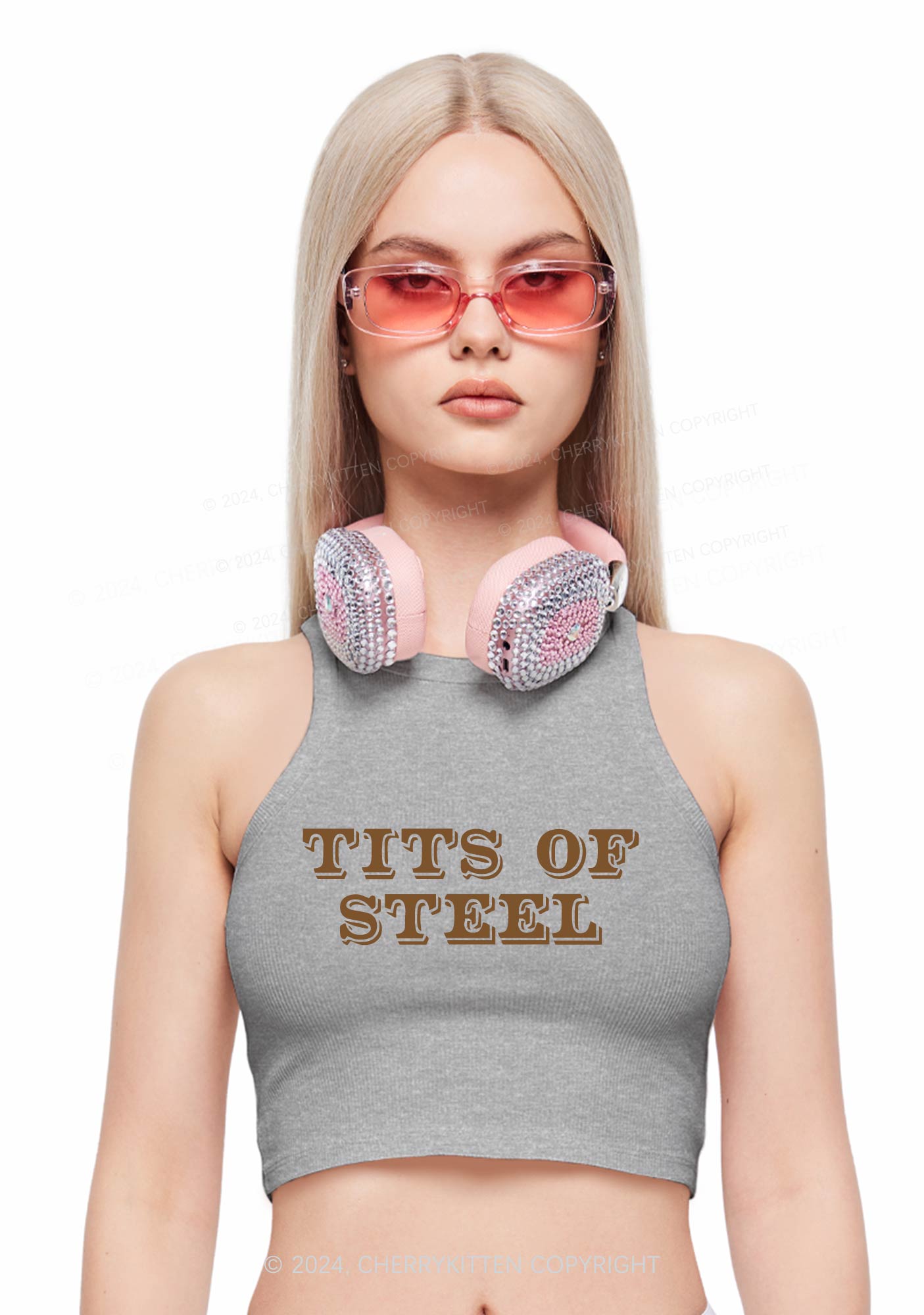 Txts Of Steel Y2K Crop Tank Top Cherrykitten