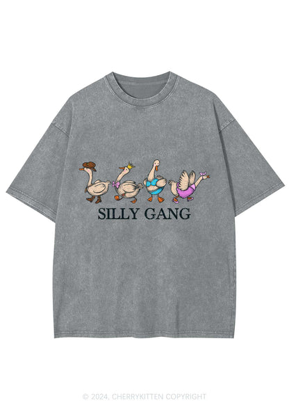 Silly Gang Y2K Washed Tee Cherrykitten