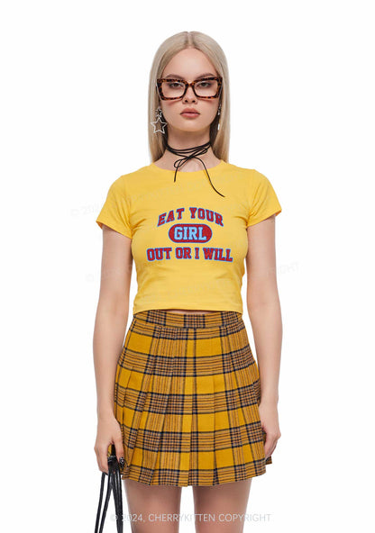 Eat Your Girl Y2K Baby Tee Cherrykitten