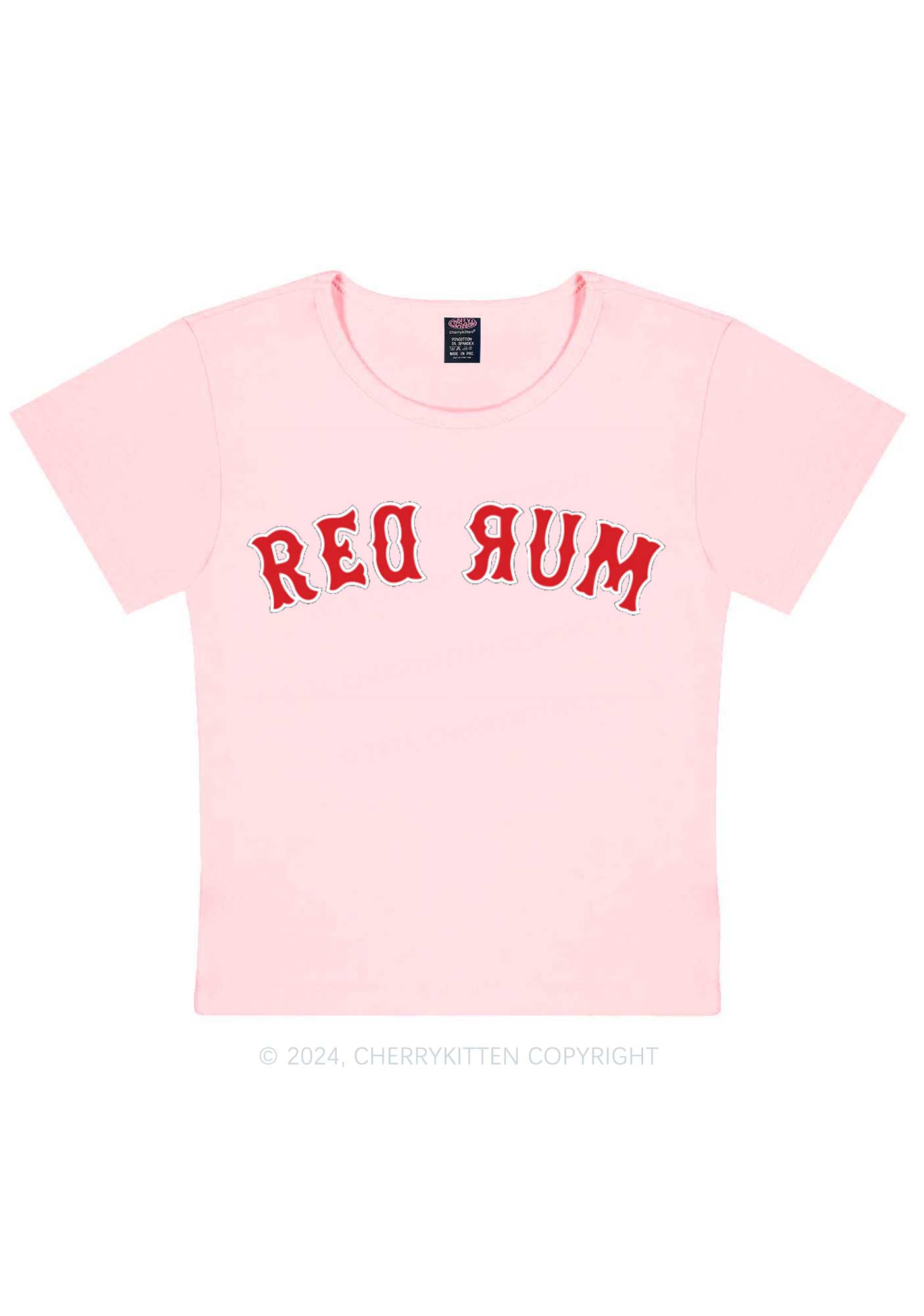 Halloween Red Rum Y2K Baby Tee Cherrykitten