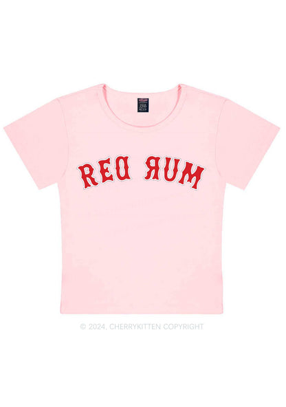 Halloween Red Rum Y2K Baby Tee Cherrykitten