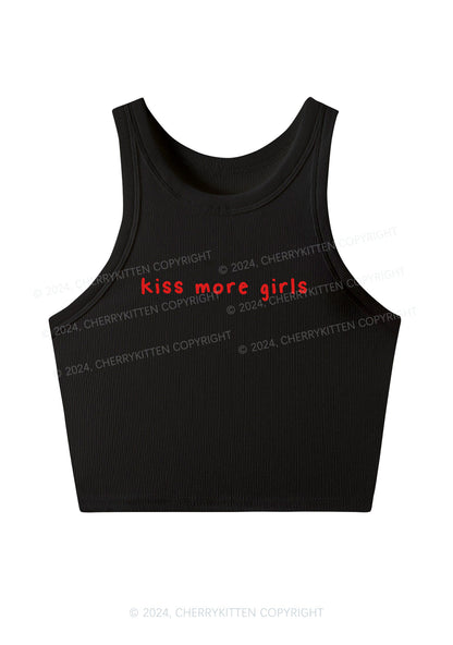 Kiss More Girls Y2K Crop Tank Top Cherrykitten