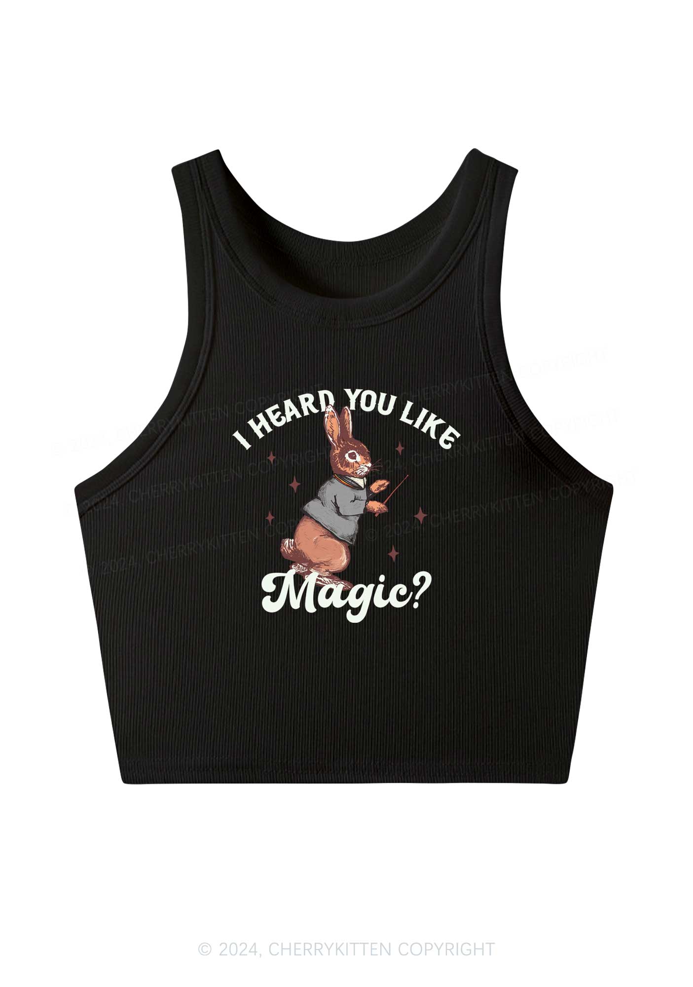 I Heard You Like Magic Y2K Crop Tank Top Cherrykitten