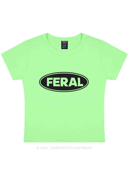 Feral Y2K Baby Tee Cherrykitten