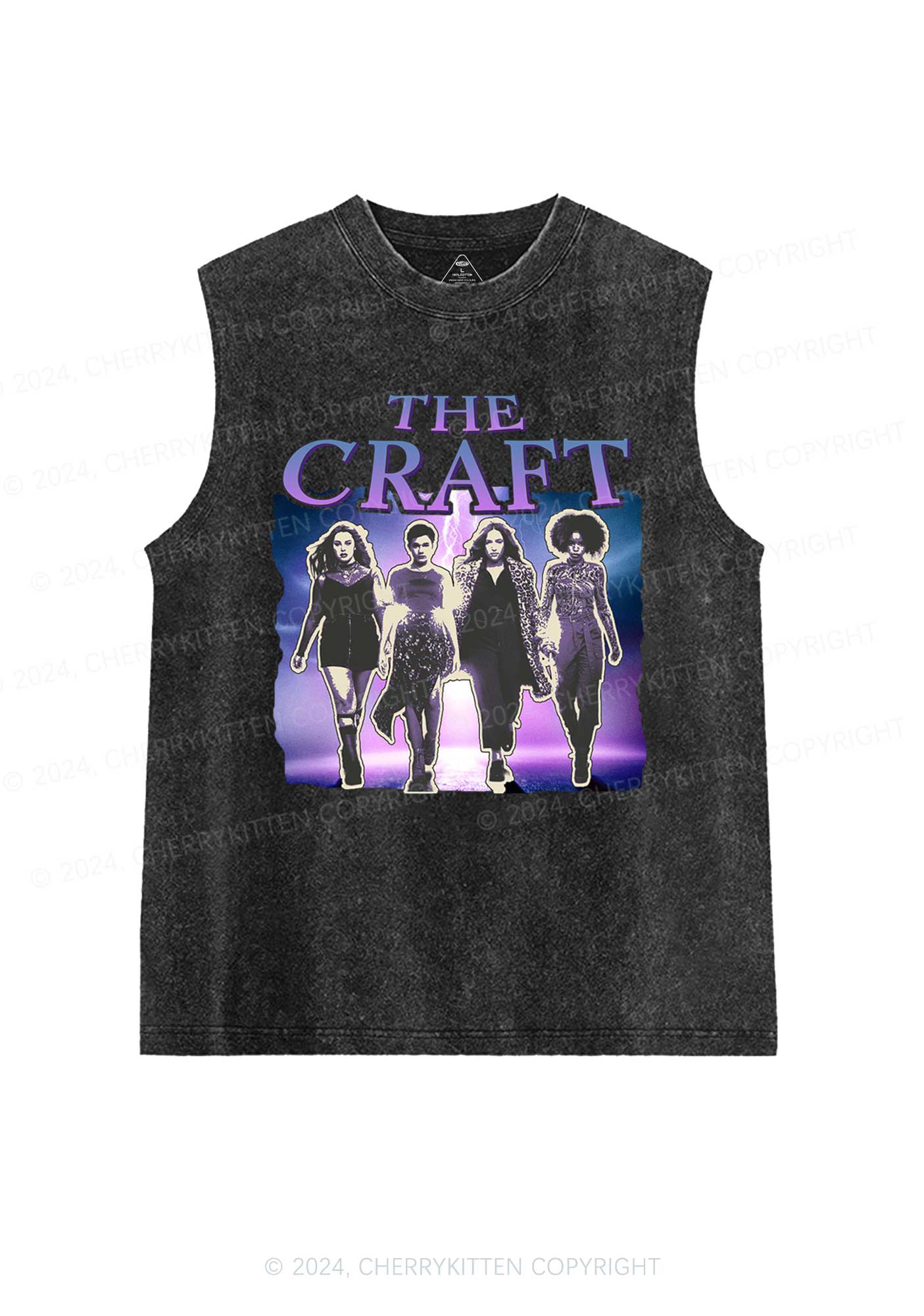 Halloween Big Craft Y2K Washed Tank Cherrykitten