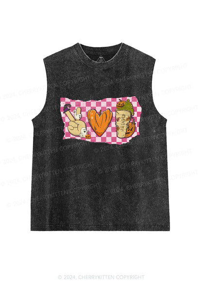 Halloween Pumpkin Juice Y2K Washed Tank Cherrykitten