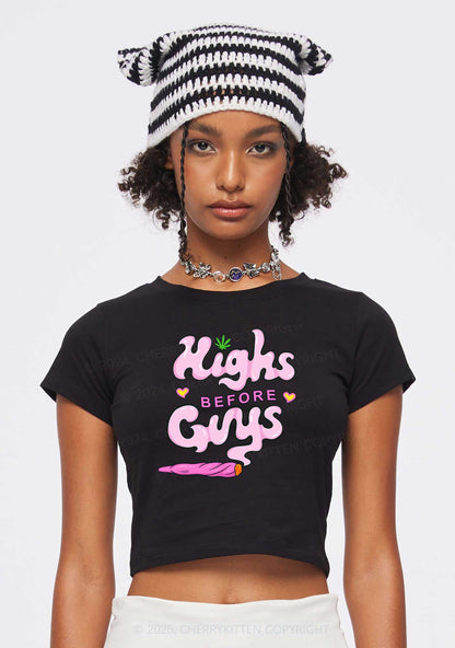 Highs Before Guys Y2K Baby Tee Cherrykitten