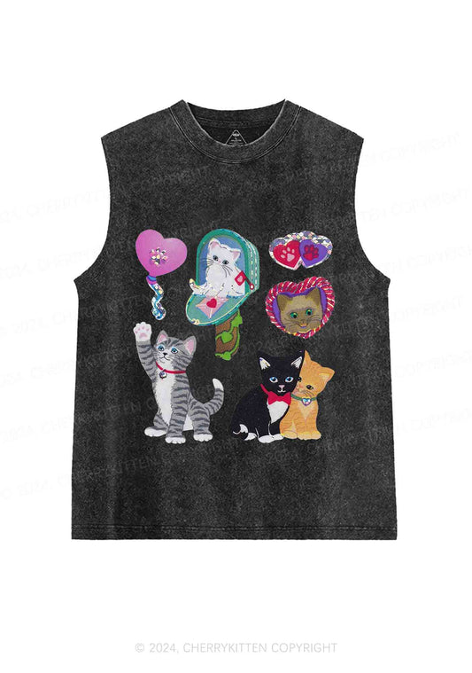 Kitten Love Y2K Washed Tank Cherrykitten