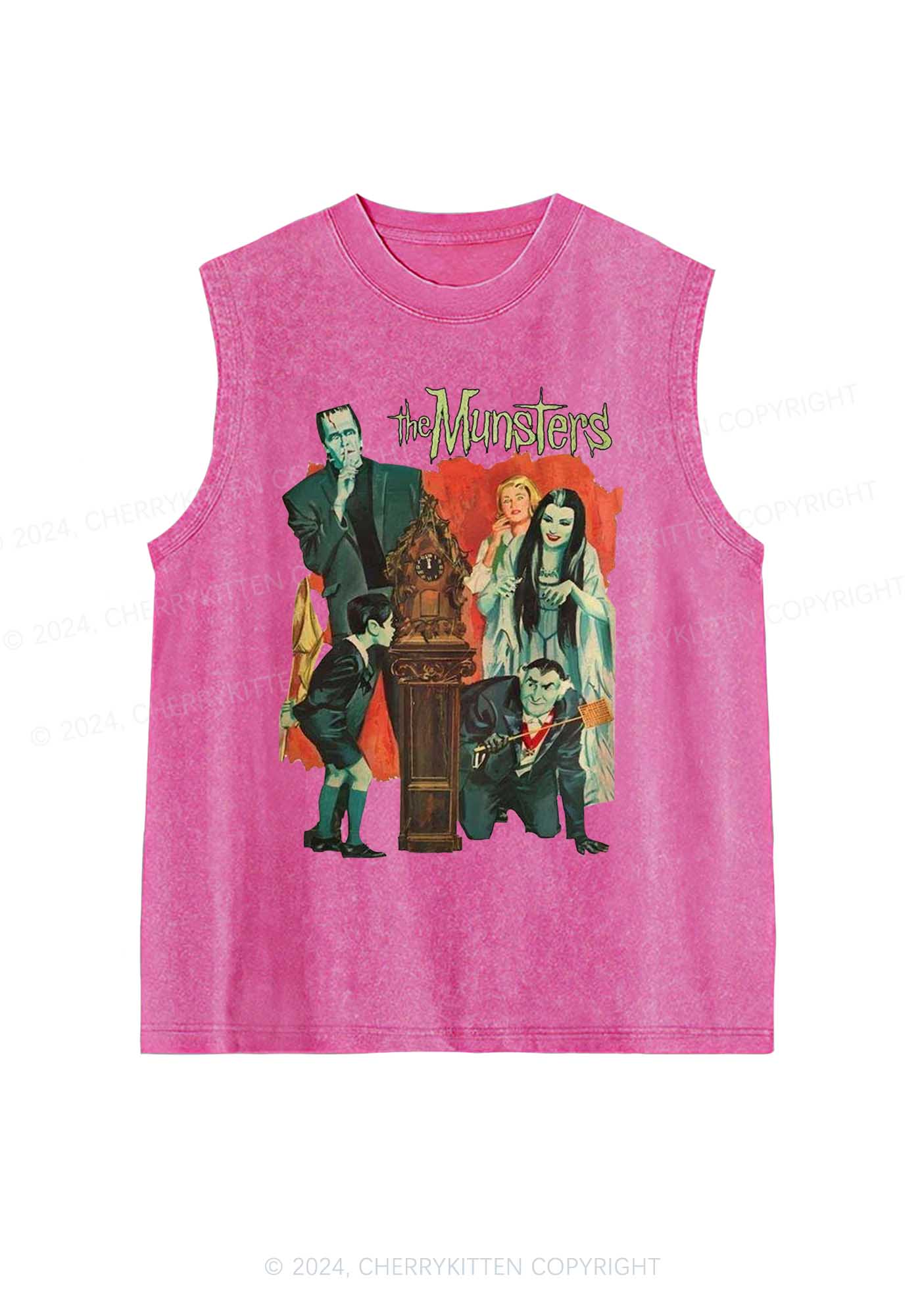 Halloween The Munsters Y2K Washed Tank Cherrykitten