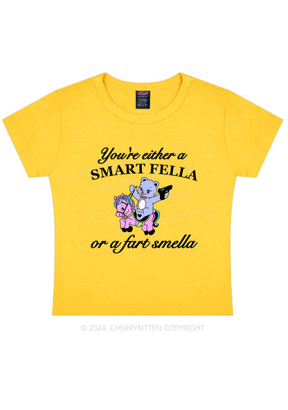 Smart Fella Y2K Baby Tee Cherrykitten