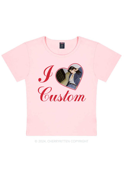 I Love Custom Name Y2K Valentine's Day Baby Tee Cherrykitten