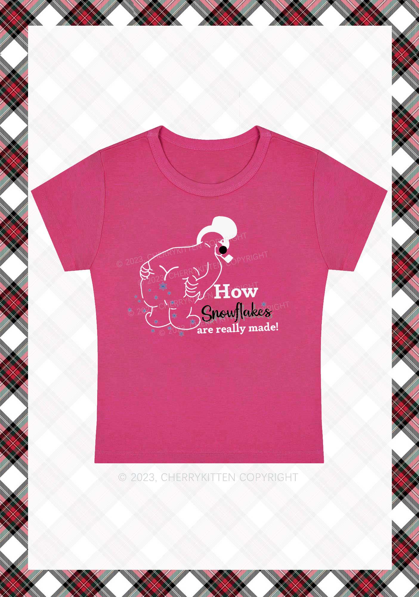 How Snowflakes Are Really Made Christmas Y2K Baby Tee Cherrykitten