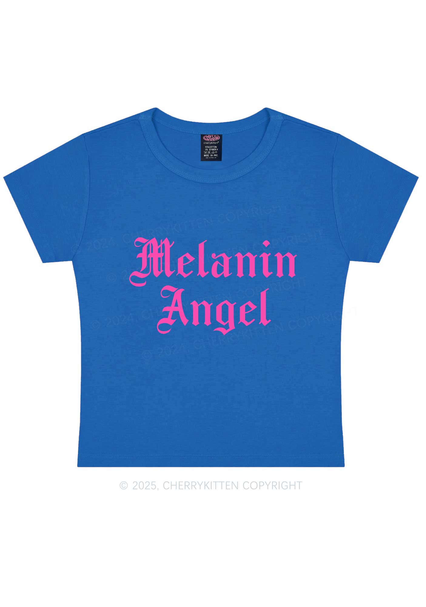 Melanin Angel Y2K Baby Tee Cherrykitten