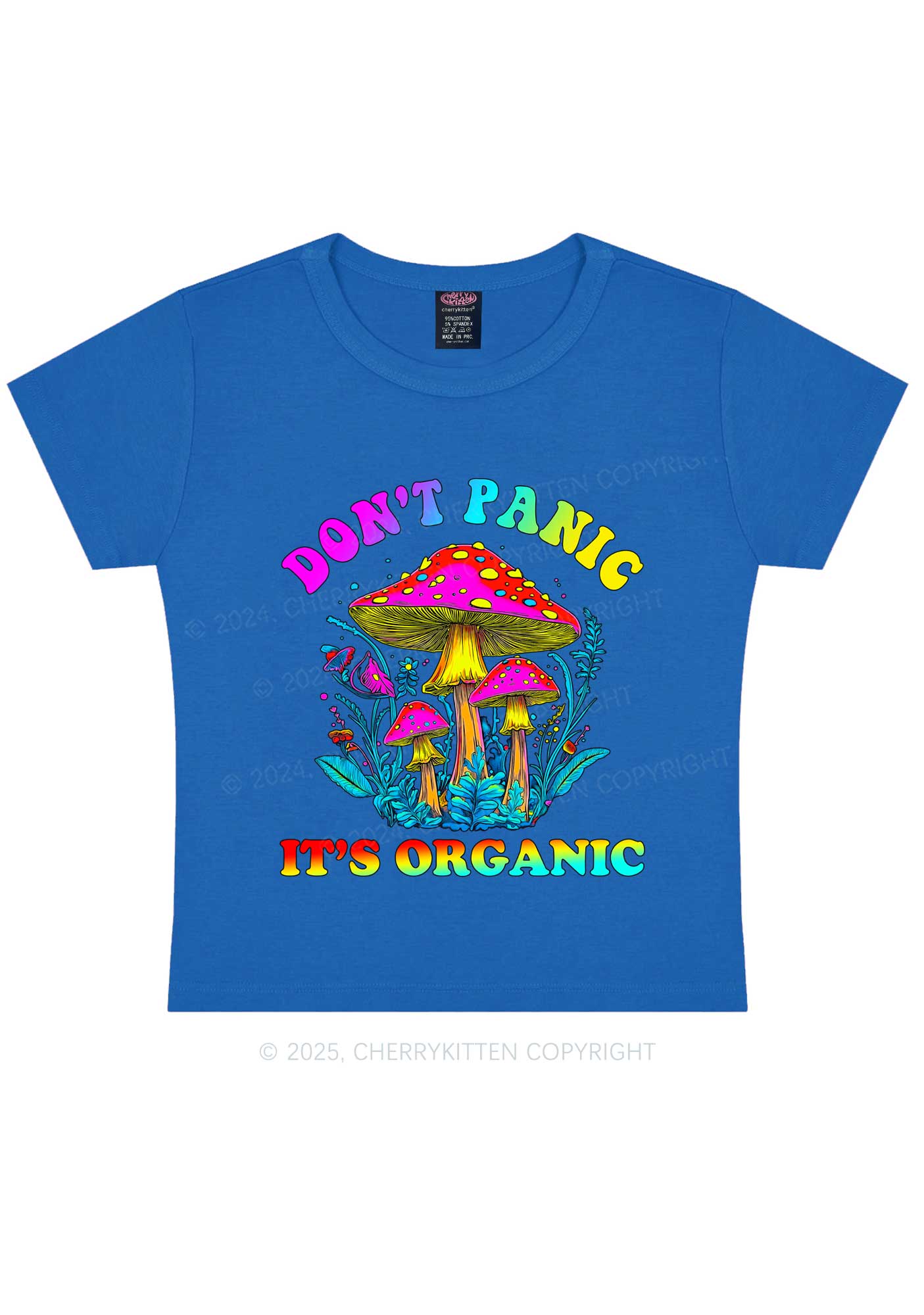 Dont Panic Its Organic Y2K Baby Tee Cherrykitten