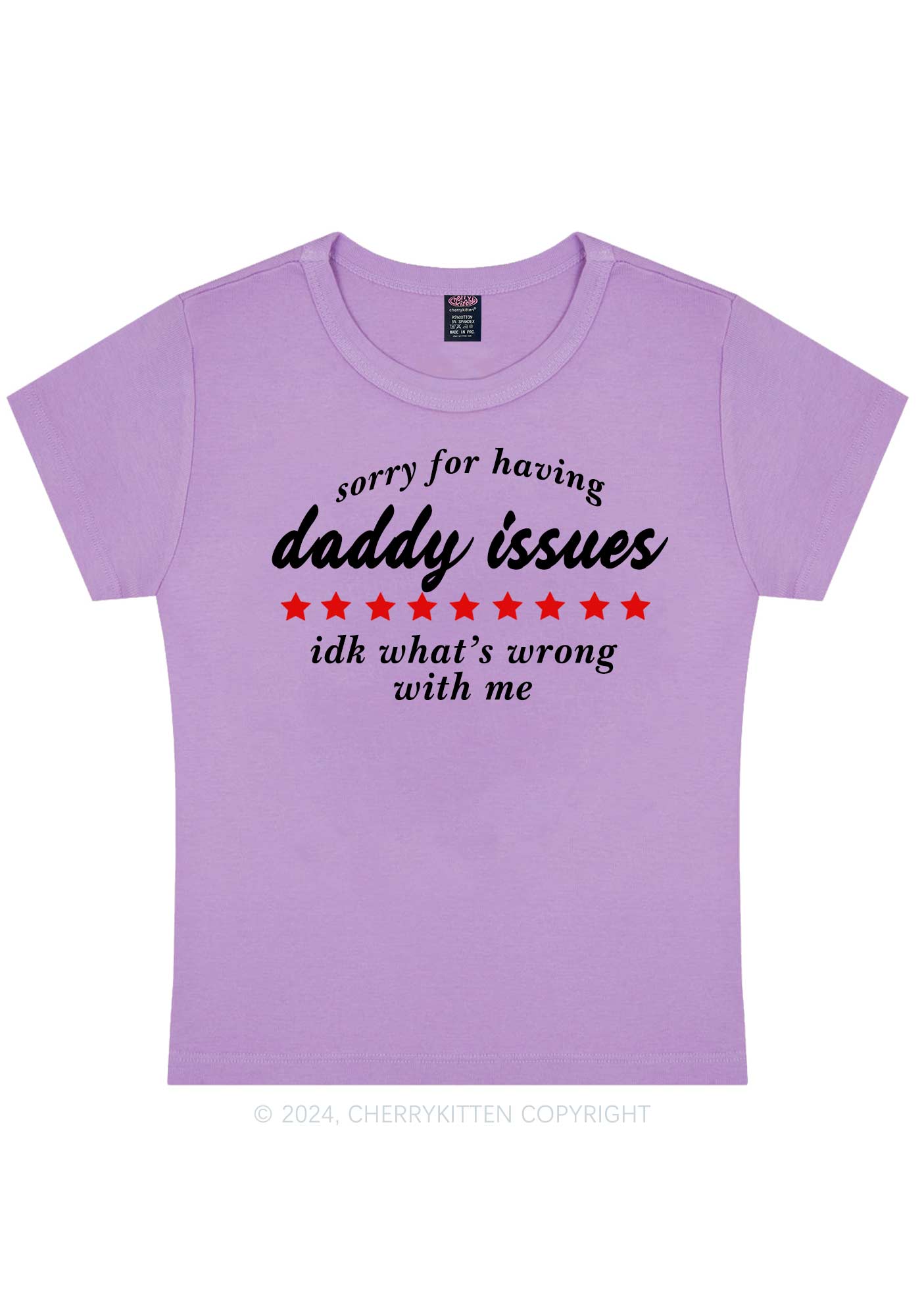 Sorry For Having Daddy Issues Y2K Baby Tee Cherrykitten