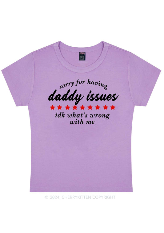 Sorry For Having Daddy Issues Y2K Baby Tee Cherrykitten