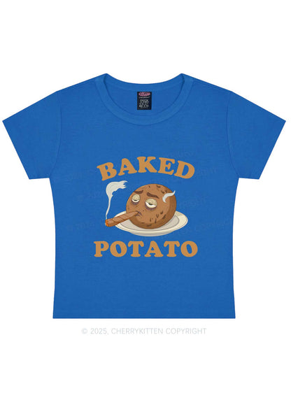 Baked Potato Y2K Baby Tee Cherrykitten