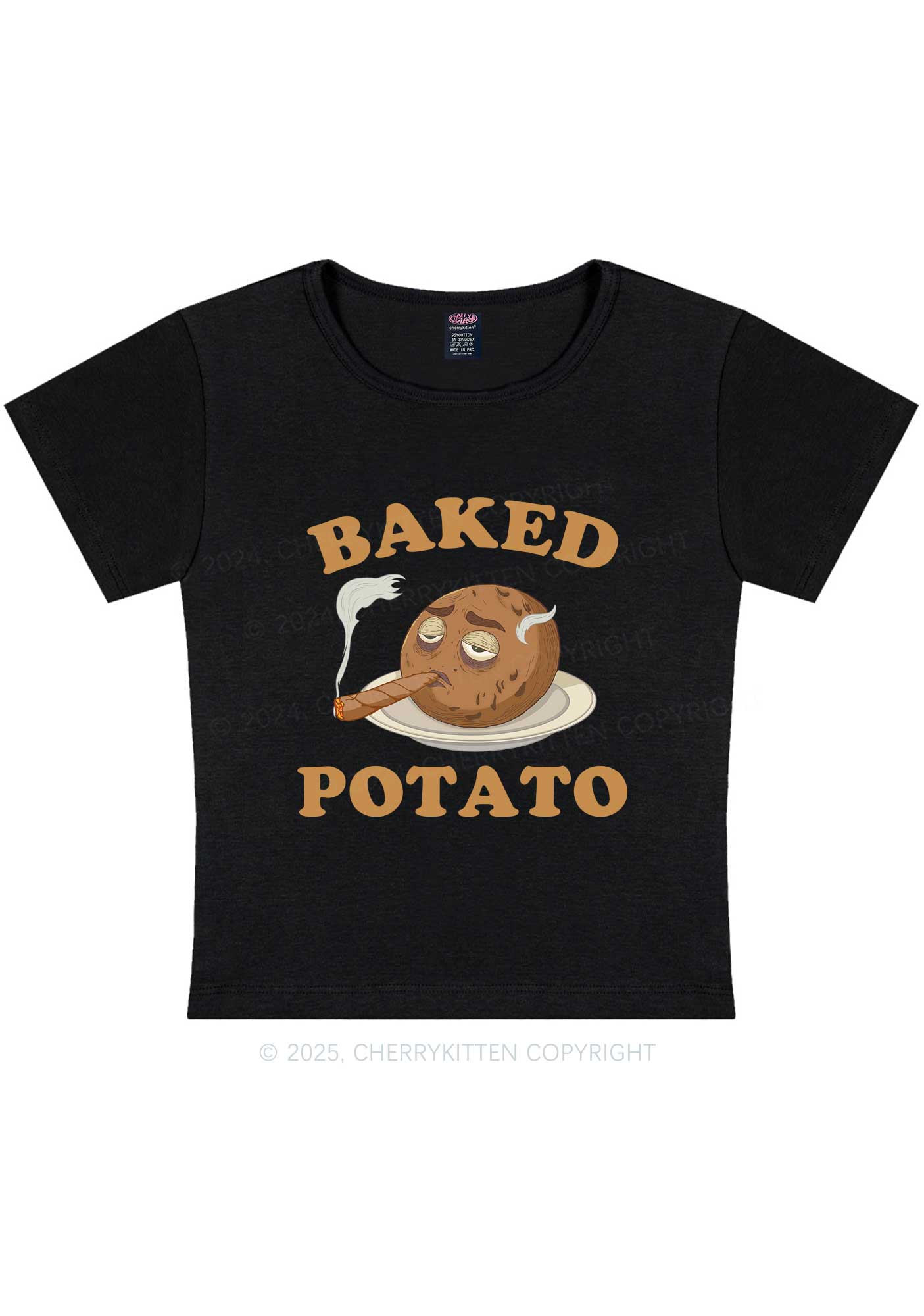 Baked Potato Y2K Baby Tee Cherrykitten