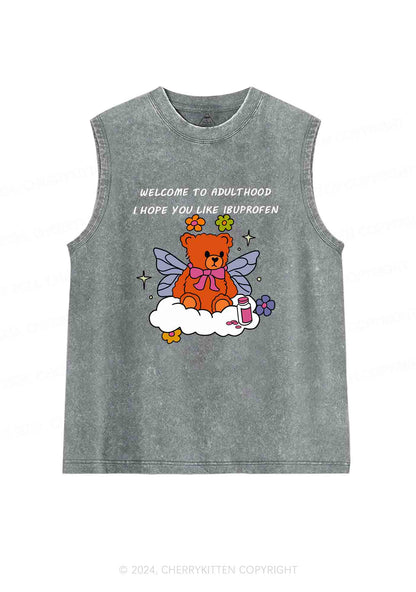 Welcome To Adulthood Y2K Washed Tank Cherrykitten