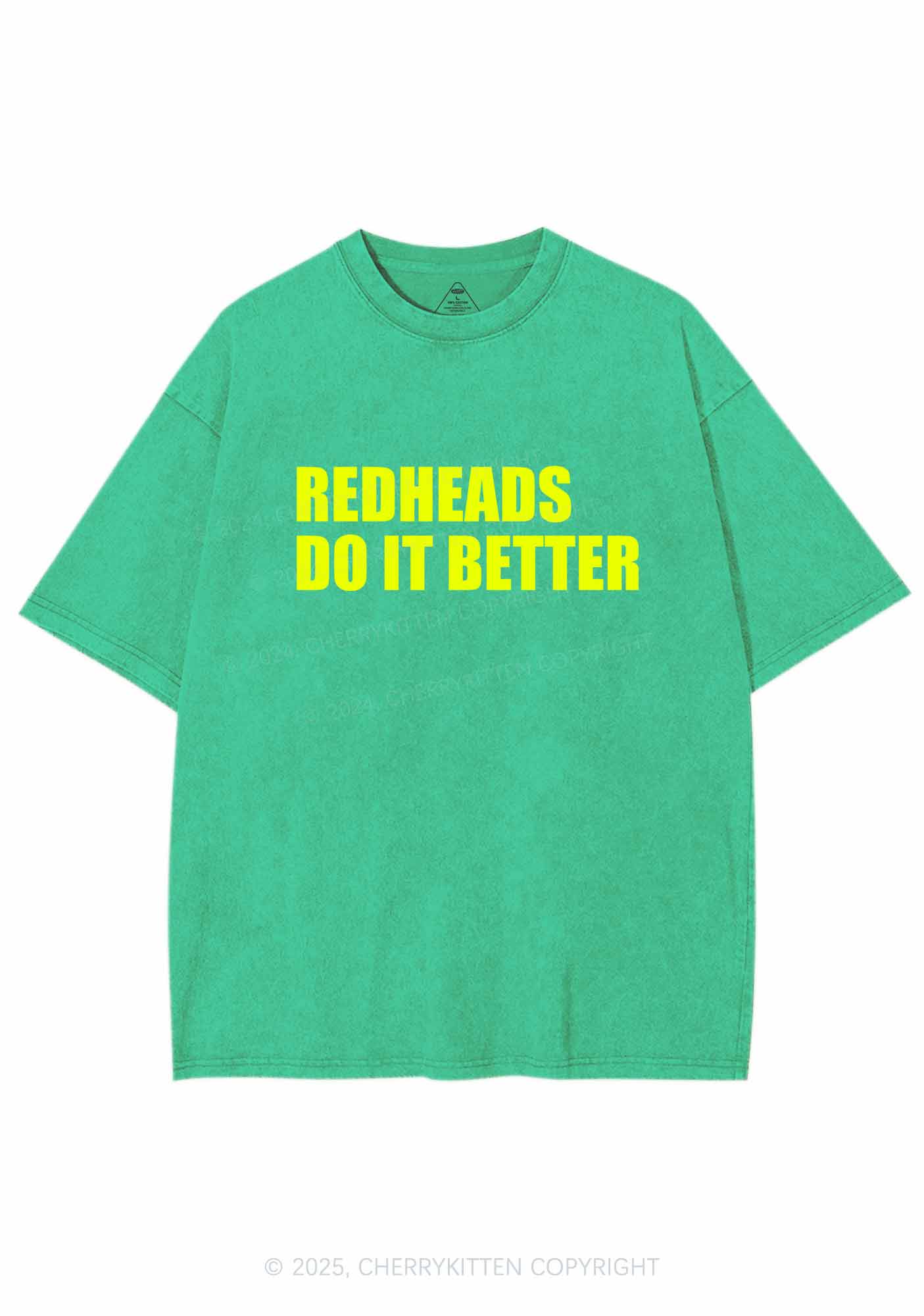 Redheads Do It Better Y2K Washed Tee Cherrykitten