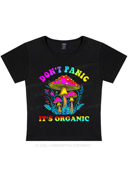 Dont Panic Its Organic Y2K Baby Tee Cherrykitten