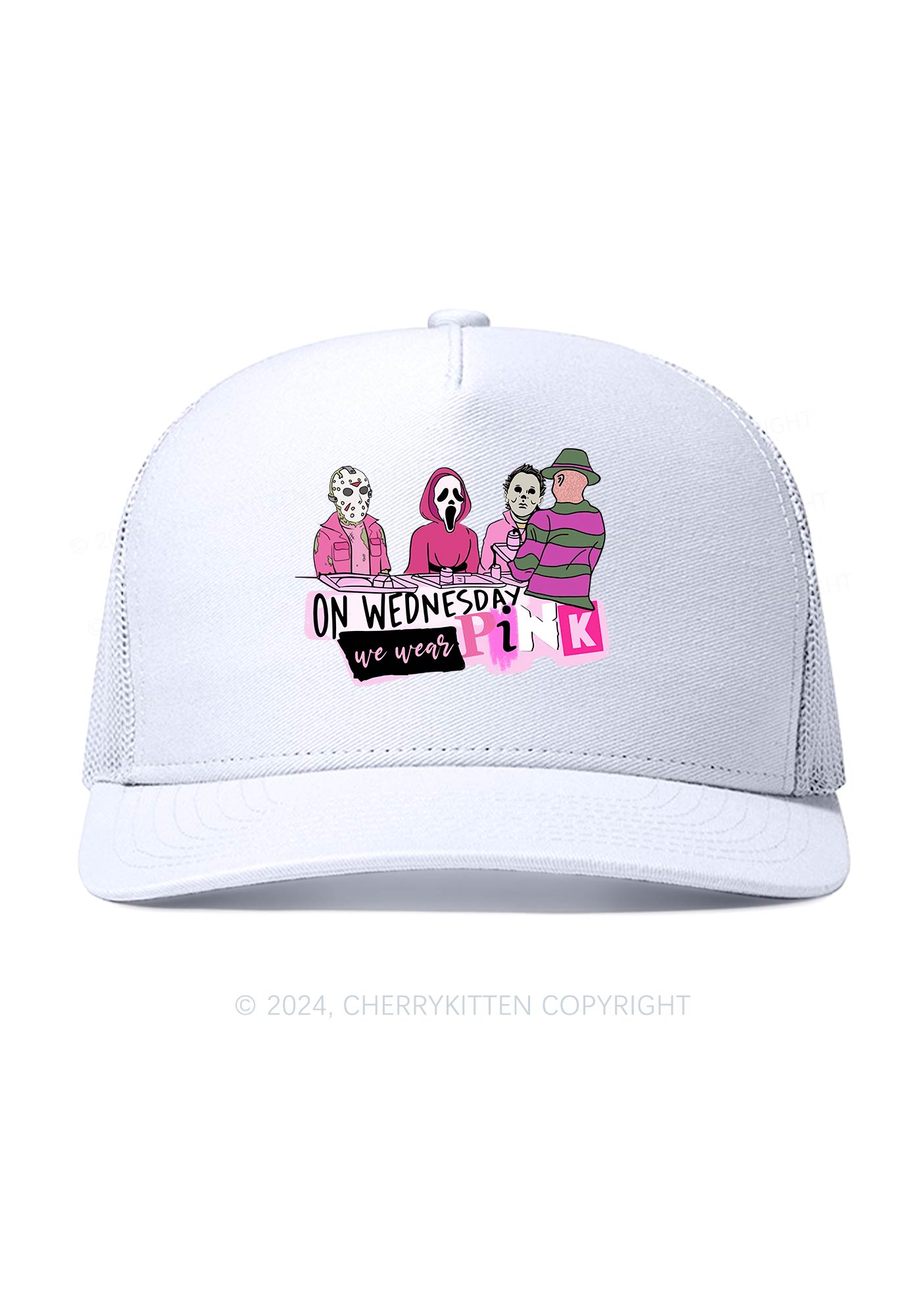 Halloween We Wear Pink Y2K Trucker Mesh Hat Cherrykitten