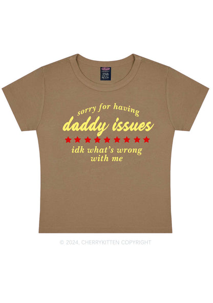 Sorry For Having Daddy Issues Y2K Baby Tee Cherrykitten